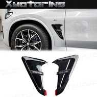 X XM Carbon Fiber Boutique BMW G01 G02 To X3M X4M Fender Bright Black Side Gill Trim