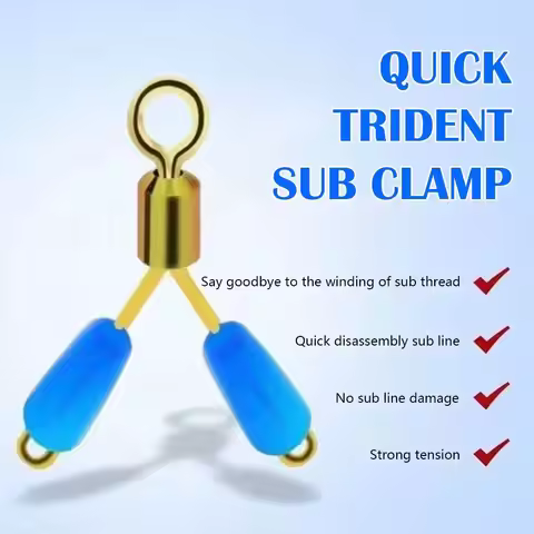 5Pcs New Protable Fishing Line Space Bifurcation Eight Type Double Hooks Contactor Device Space Bean