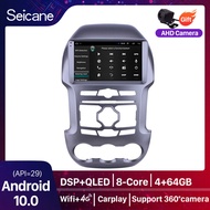 Seicane อุปกรณ์นำทาง GPS วิทยุจอสัมผัส9นิ้ว Android 10.0 IPS สำหรับปี 2011 2012 2013 2014 2015 2016 Ford Ranger บลูทูธทีวีดิจิตอล Wifi DVR OBD II กล้องมองหลัง