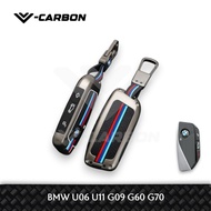 V-Carbon Metal Key Cover Smartkey Casing Metal Key Cover BMW U Series U06 2 Series Active Tourer U11