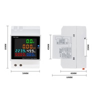 D52-2066 6 in1 Din Rail AC Màn hình 110V 220V 100A dòng điện áp Hệ số công suất hoạt động kWh Điện n