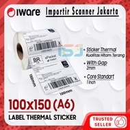 Kertas Label Barcode STIKER Thermal 100 x 150 mm - ISI 250PCS