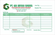 (Min. 4 Buku) Nota Custom 1/4 1 Ply Untuk Bengkel Laundry Olshop dan Toko Y&H Yudha Grafika