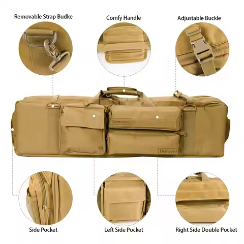 Tactical Dual Gun Bag Outdoor Hunting Rifle Carrying Shoulder Bag Shooting Airsoft Paintball Gun Bag