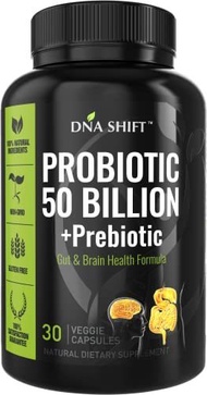 DNA SHIFT Probiotics 50 Billion - 11 Strain Probiotic Prebiotic - Men &amp; Women Probiotic Supplement t