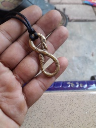 kalung liontin poesaka kuningan asli naga kisi