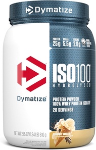 Dymatize ISO100 Hydrolyzed Protein Powder 100% Whey Isolate Protein  1.4 Lbs/20 Servings เวย์โปรตีนไ