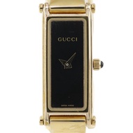 【日本直送】GUCCI 手錶 1500L 鍍金 錶殼 金色 石英 指針式顯示 黑色錶盤 女士【二手】