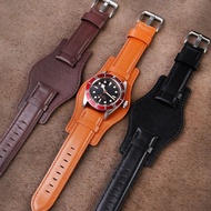 watchband genuine leather wristband with tray bracelet with stainless steel buckle handmade strap 22