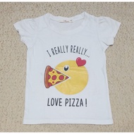 JusTees Pizza White Statement Shirt