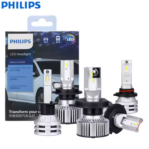 Philips Ultinon LED Pro3101 H1 H3 H4 H7 H11 HB3 HB4 HIR2 Auto LED Headlight 9005 9006 9012 Car 6000K