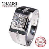 Luxury Original 925 Silver 6mm 1Ct Diamond Zircon Ring