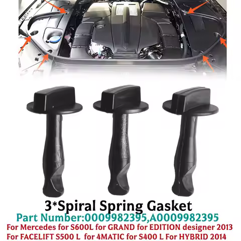 3pcs Spiral Spring Gasket For Mercedes For FACELIFT S500 L 4MATIC For S500 L For S320 L Business For