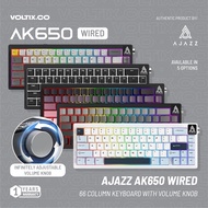 Ajazz AK650 Wired RGB 65% Layout Gasket Mount Knob Hotswap Mechanical Keyboard