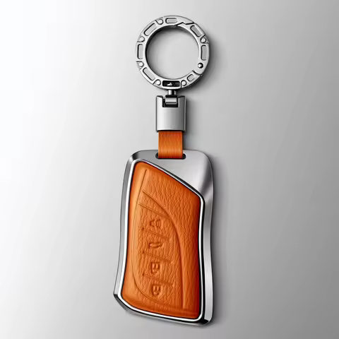 Metal Leather Car Remote Key Cover Case Holder Shell Keyring Fob For Lexus ES200 ES300h LS500h NX260