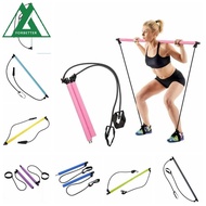 FORBETTER Pilates Bar Kit, Stretching Muscle Pilates Sticks, Strength Training Portable Adjustable With Ab Roller Yoga Resistance Bands Fitness