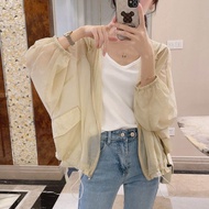 เสื้อคลุมกันแดดฤดูร้อนแบบมีฮู้ดสำหรับผู้หญิง แขนยาว ซิป นุ่มสบาย ไซส์ใหญ่ หลวมๆ ป้องกันแสงแดด เสื้อค