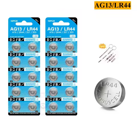 2-50pcs LR44 Batteries High Capacity AG13 357 303 SR44 L1154F A76 Premium Alkaline Battery 1.5V Butt
