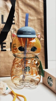 แก้วใสMofusand+starbucks sinagpore น่ารักมาก Limited