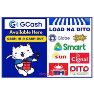 ♞,♘,♙Tarpauline Gcash cash-in Cash-out (2n1BLUE) 18x24inch high quality makapal,glossy,tarpulin