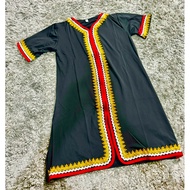 BLACK DRESS BIDAYUH KIDS GIRL with lace BIDAYUH TRADITIONAL GAWAI