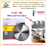 BOSCH Circular Saw Blade 6 1/8" 160 x 2.0/1.4 x 25.4 T60 Expert for Wood / Mata Gergaji Bulat Potong