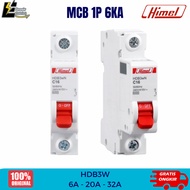 MCB 1P 6kA 10A, 20A, 32A, 6A HDB3W HIMEL