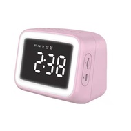 BW66# Factory Wholesale Korean Style Fashion with Meiguang Light Clock Alarm Clock Speaker Radio Mini Creative Bedside B