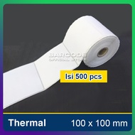 Direct Thermal Label Sticker Barcode Size 100X100MM - 100 X 100 - 100X100 MM (Contents 500 pcs)