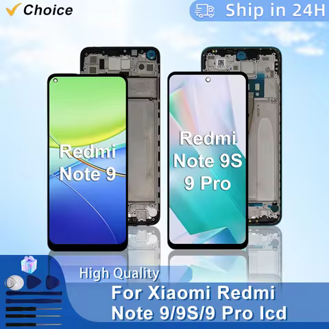 IPS For Xiaomi Redmi Note 9 LCD M2003J15SC Display Touch Screen For Redmi Note 9 Pro LCD M2003J6B2G 