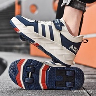 Four-wheeled Heelys roller shoes wheel shoes boy girl kids adult outdoor sports roller skates detach