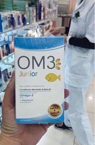 [Hàng pháp] Viên uống OM3 junior super diet bổ sung omega 3 tăng cường trí nhớ thị lực cho trẻ từ 6 