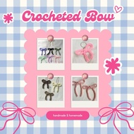 [PreOrder] NEW Crocheted Bow Keychain | crochet gift | Crochet Bow Couquette | crochet keychain | co