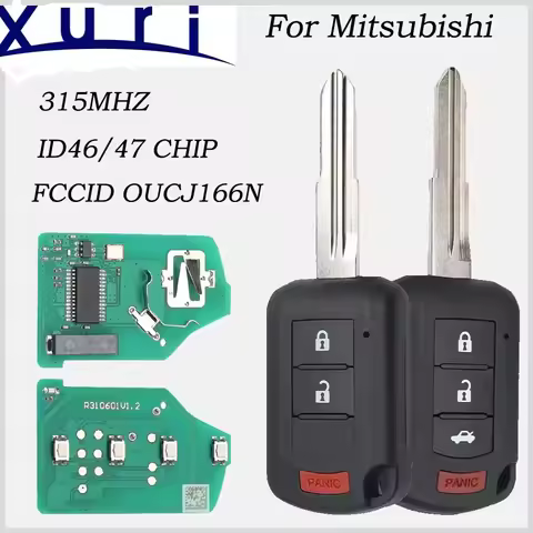 PN: 6370B945 Remote Head Car Key 315MHz ID46 Chip for Mitsubishi Lancer 2016 -2017 Fob FCC ID: OUCJ1