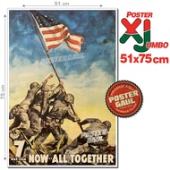 XJumbo Poster REPRODUCTIVE WORLD WAR POSTER II: 7th WAR LOAN - IWO JIMA by CECIL CALVERT #XJFJP133 -