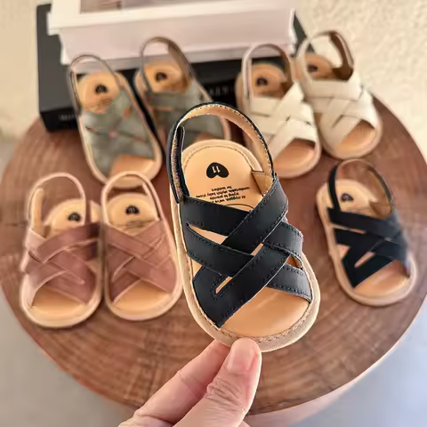 Baby Boys Girls Sandals Summer Wedding Dress Flats Shoes Infant Newborn Crib Footwear First Walkers 