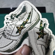 Sticker BAPE STA Sneaker White 20th Bathing Apea