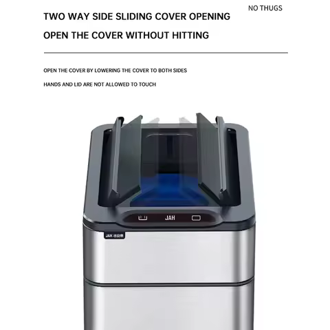 Smart Trash Can 50/60L Automatic Sensor Trash Can Stainless Steel Large Trash Bin Kitchen Garbage Ca