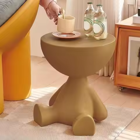 Light Luxury Cartoon Sofa Coffee Table Edge Table Creative Flat Head Small Household Plastic Coffee 