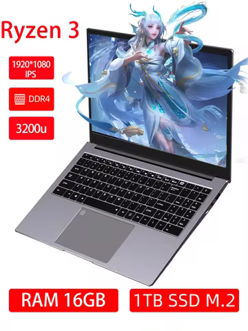 BEEX 15.6 inch Fingerprint Boot Ryzen 3 3200u Windows 11 DDR4 16GB Ram 256/512GB SSD 2.4G/5.0G Wifi 