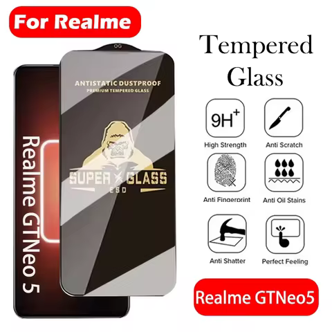 Gorilla Tempered Glass For Realme GT Neo 5 SE 3 2 3t 2t Screen Protector For Realme GT6 GT5 GT3 GT2 