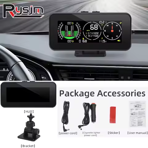 HD M60 M50 HUD Digital Speed Slope Meter Inclinometer GPS Speedometer With Compass 4x4 off road On-b