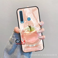 Hardcase 2D Samsung A80 A73 A52 A26 A16 A15 - Glossy Glass Case with Apple Motif