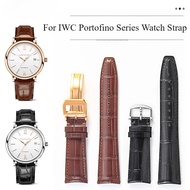 For IWC Leather Strap Portofino Portuguese Automatic Pilot's Series Original Watch Strap Genuine Cow