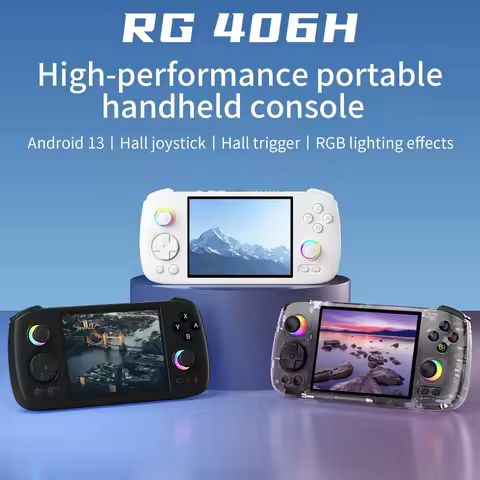 ANBERNIC rg406h retro game console 4'' touch screen Android 13 3D Hall joystick Classic portable han