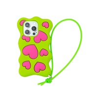 Candies｜iPhone 15 Pro - Happy &amp; Free愛心手機殼(綠) 手機殼