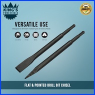 ▧ ▜ ∩ Chipping Gun Drill Bit Chisel (Flat & Pointed)