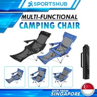 SG Ready Stock Camping Chair Foldable Folding Portable Hiking Fishing Picnic Beach Recliner Detachable Footrest Outdoor