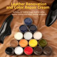 6-Color Leather Repair Cream Set, Includes 1 Wiping Sponge, 1 Disposable Glove, 1 Small Brush, Suita