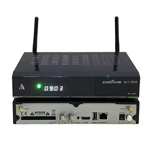 NEW ZGEMMA H17TWIN 4K Satellite Receiver Dual Tuner with Built-in WiFi for Home Entertainment
